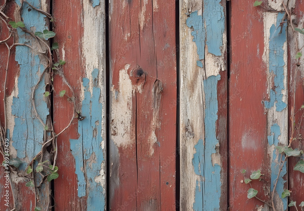 Weathered Wooden Wall With Peeling Blue Paint Weathered Wooden Wall With Peeling Blue Paint