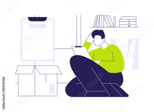 Eviction notice abstract concept vector illustration.