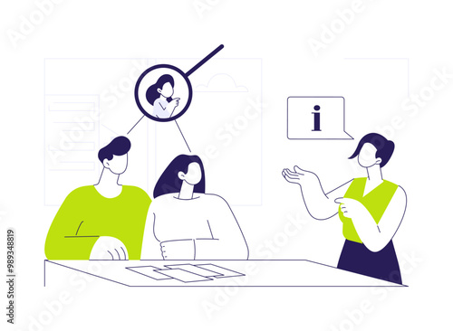 Family assessment abstract concept vector illustration.