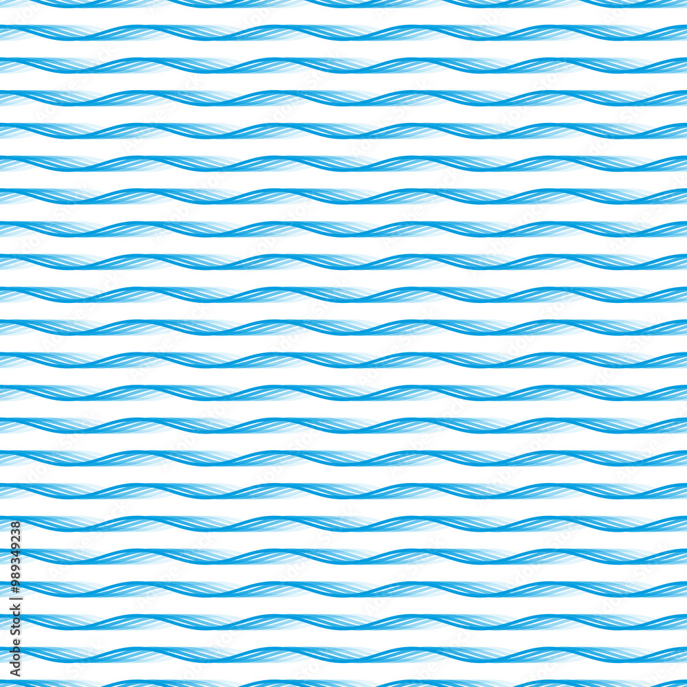 Blue and white seamless wave pattern. Linear waves background. Abstract geometric ornament. Sea or ocean texture. Blue and white seamless wave pattern. Linear waves background. Abstract geometric ornament. Sea or ocean texture.