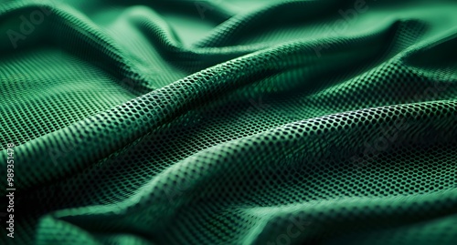 Green Mesh Fabric Texture - Sportswear Background