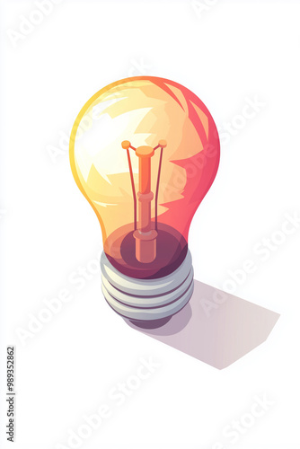 Bright Idea Concept | Light Bulb Illustration for Innovation, Creativity, and Problem Solving