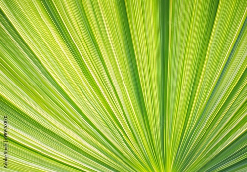 Abstract Green Palm Leaf Texture with Lines