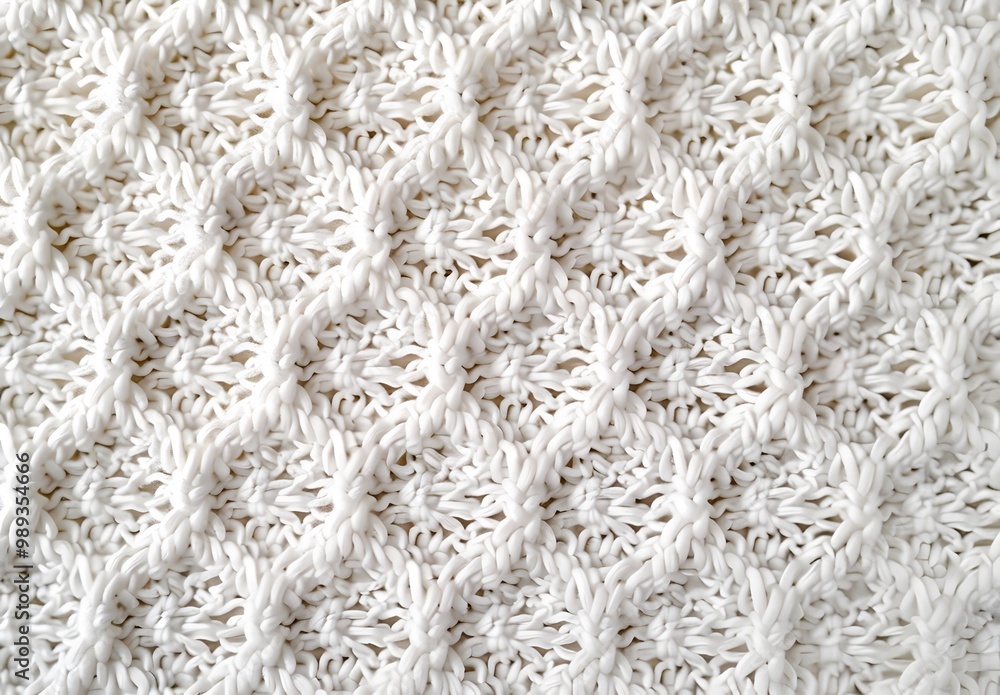 White Knit Fabric Hexagonal Mesh Texture White Knit Fabric Hexagonal Mesh Texture