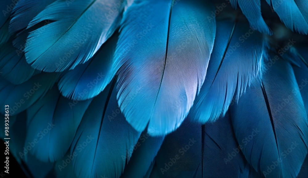 Blue Bird Feathers Texture Background Blue Bird Feathers Texture Background