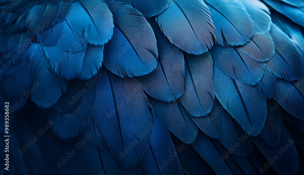 Fototapeta premium Close Up Blue Angel Wings Feathers Abstract