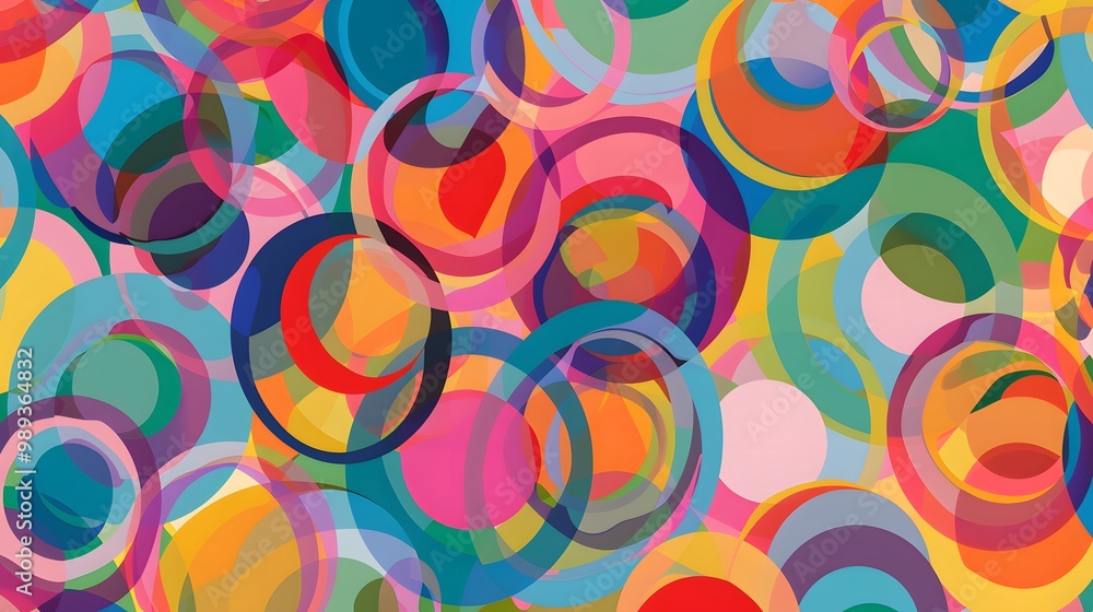 Abstract Colorful Overlapping Circles Pattern Abstract Colorful Overlapping Circles Pattern