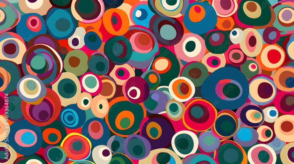 Abstract Colorful Overlapping Circles Pattern Abstract Colorful Overlapping Circles Pattern