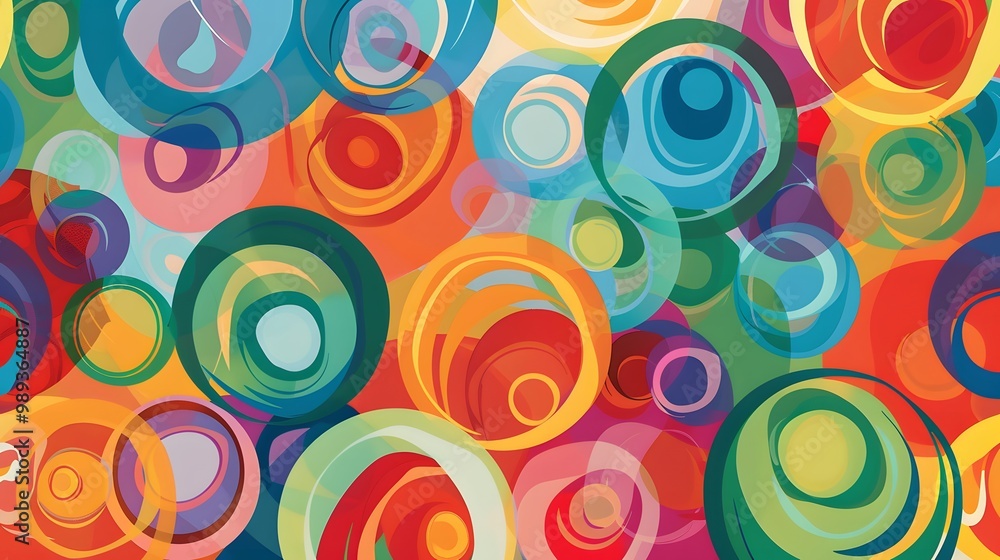 Abstract Colorful Overlapping Circles Pattern Abstract Colorful Overlapping Circles Pattern