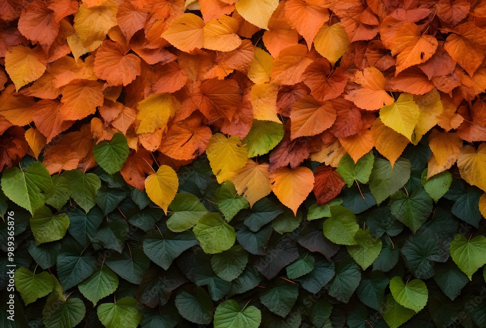 Abstract Autumn Leaves Pattern Wall Abstract Autumn Leaves Pattern Wall
