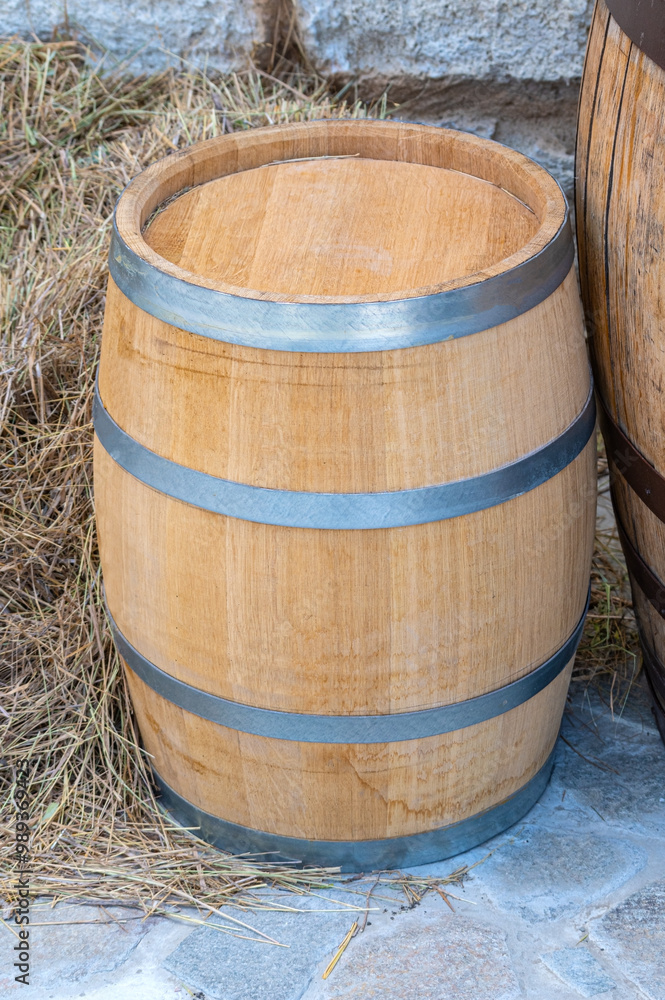 Fototapeta premium A wooden barrel