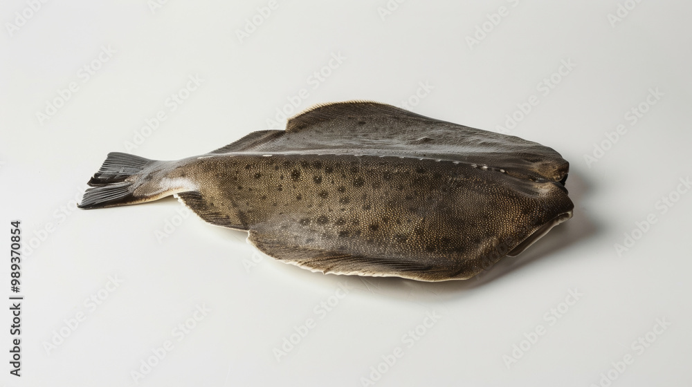 Provençal Turbot Meunière: Vibrant Colors and Textures on Clean White Background for Culinary Ads