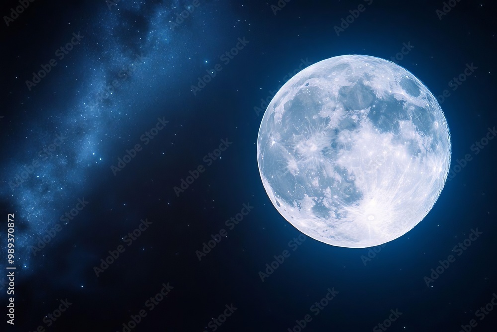 Captivating Astrophotography of the Milky Way with a Stunning Full Moon Overhead Captivating Astrophotography of the Milky Way with a Stunning Full Moon Overhead