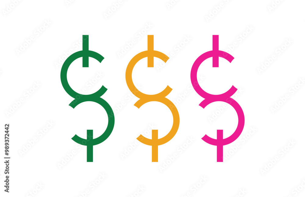 Dollar currency symbol and element background design Dollar currency symbol and element background design
