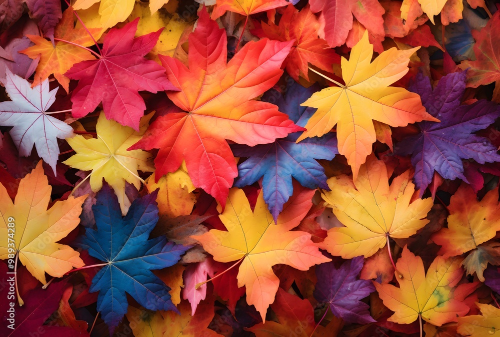 Colorful Autumn Leaves Pattern Texture Colorful Autumn Leaves Pattern Texture