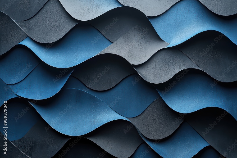 3D abstract wallpaper featuring flowing waves with a black and blue background, creating a modern and dynamic visual effect 3D abstract wallpaper featuring flowing waves with a black and blue background, creating a modern and dynamic visual effect