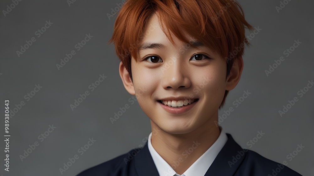 A cheerful and optimistic boy with short red hair and a wide smile. He loves sports and always encourages his friends to pursue their dreams GENERAVTIE AI A cheerful and optimistic boy with short red hair and a wide smile. He loves sports and always encourages his friends to pursue their dreams GENERAVTIE AI