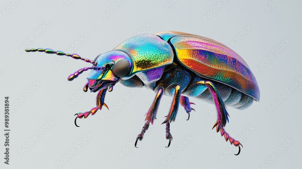 Fototapeta premium Iridescent Beetle Close-Up