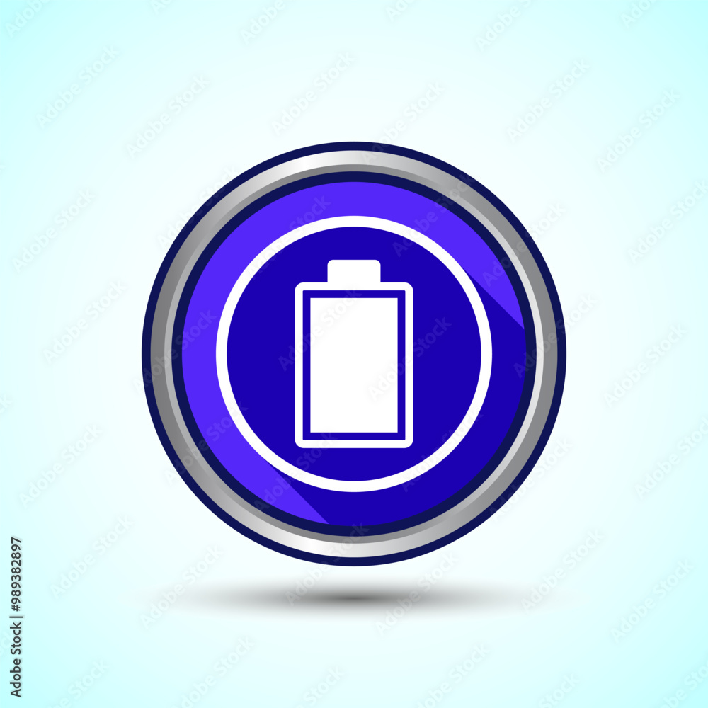 Power, Battery Icon Design Illustration, Icon For Web and mobile application, Blue Shadow Button Design Power, Battery Icon Design Illustration, Icon For Web and mobile application, Blue Shadow Button Design