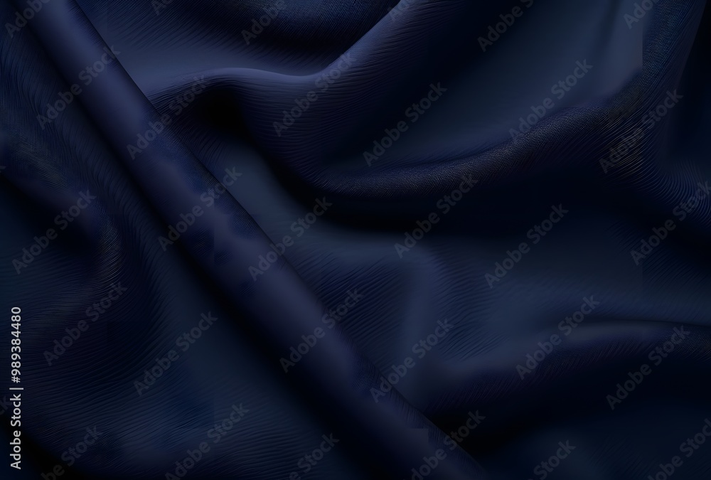 Obraz premium Dark Blue Fabric Texture Background, Top View