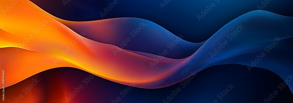 Obraz premium Abstract Blue & Orange Gradient Wallpaper