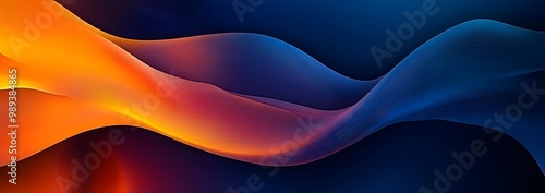 Abstract Blue & Orange Gradient Wallpaper