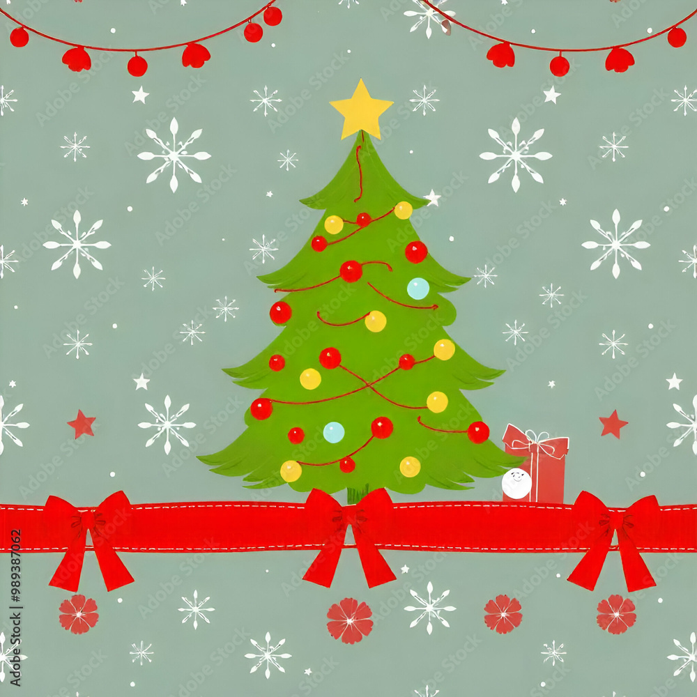 Obraz premium Simple pattern, Christmas background