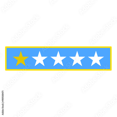 Star rating. Scoring from zero to five points. Vector illustration in flat style photo