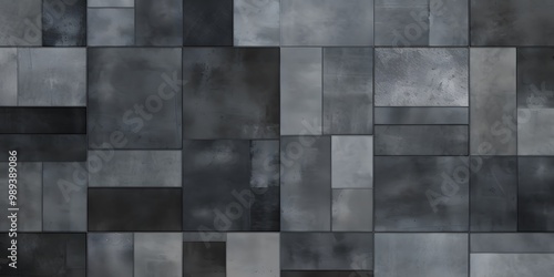 Wallpaper Mural Abstract Grey Concrete Tile Patchwork Seamless Pattern Torontodigital.ca