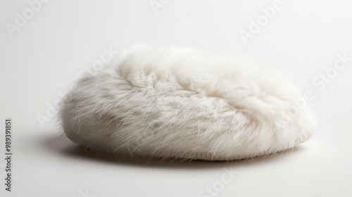 White Faux Fur Cushion