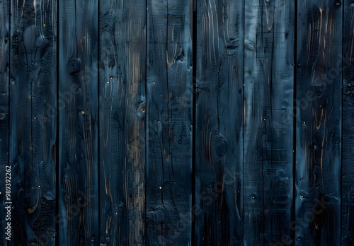 Dark Blue Wood Plank Texture Background