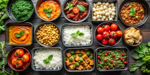 Healthy Meal Prep A Colorful Array of Dishes, Food, healthy , mealprep photo