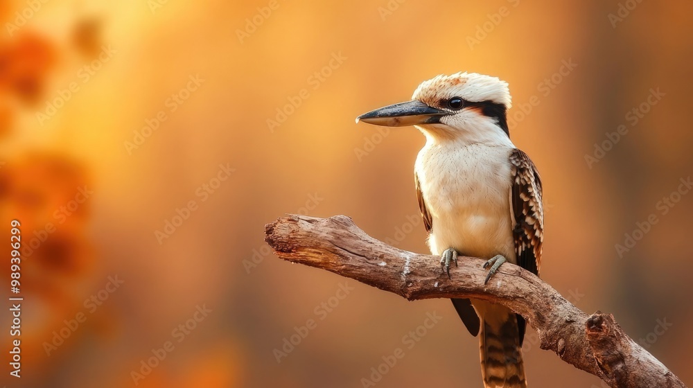 Kookaburra Perched on a Branch in Golden Sunlight Kookaburra Perched on a Branch in Golden Sunlight