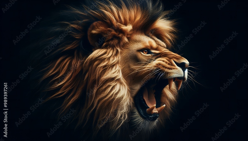 Naklejka premium portrait of a lion