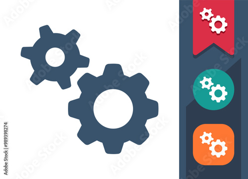 Cogs, Gears, Settings, Optimization Icon
