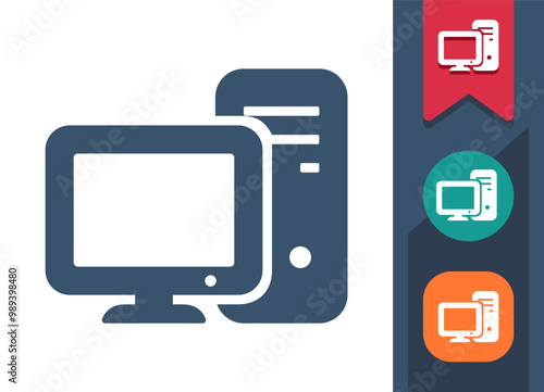 Computer, PC, Desktop Icon