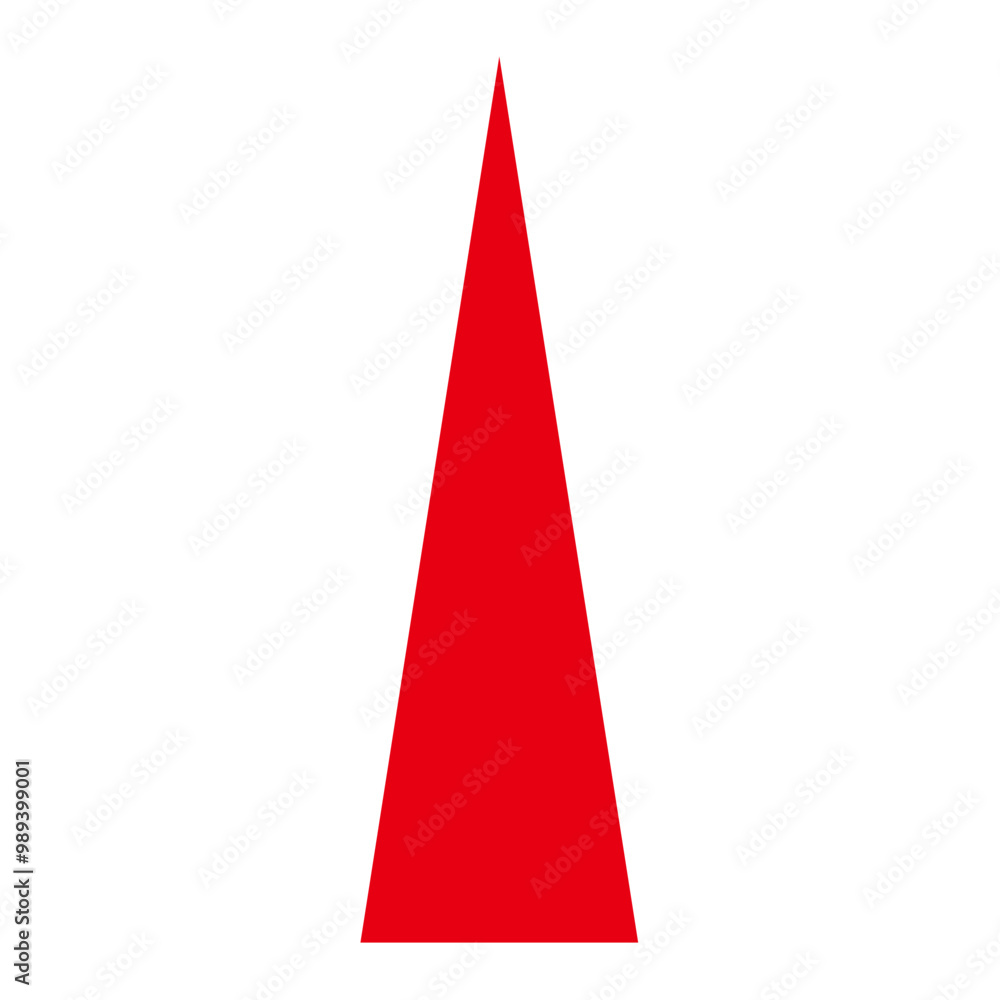 Red triangle icon. Different triangle vector icons flat style Red triangle icon. Different triangle vector icons flat style