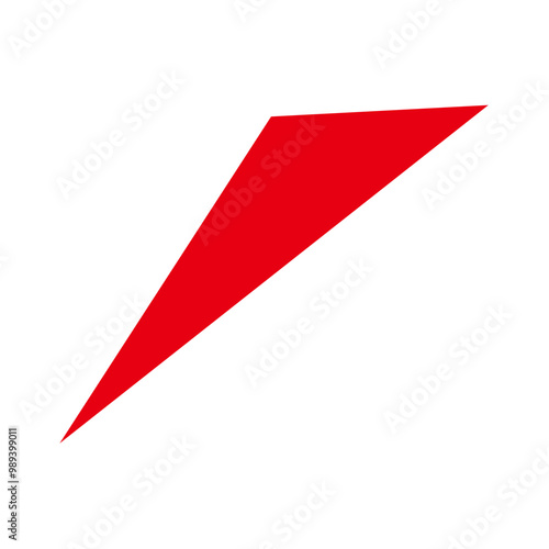 Red triangle icon. Different triangle vector icons flat style