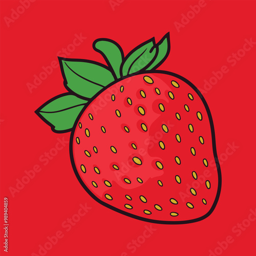 vector of illustration of  strawberry