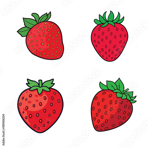vector of illustration of  strawberry