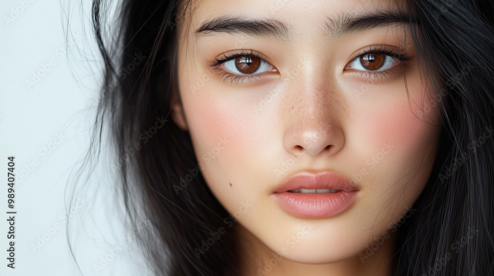 肖像写真プリント用の若い日本人女性の瞑想的な表現 肖像写真プリント用の若い日本人女性の瞑想的な表現