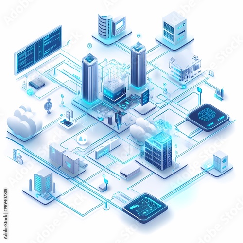 Modern IT Infrastructure with Digital Pathways and Cloud