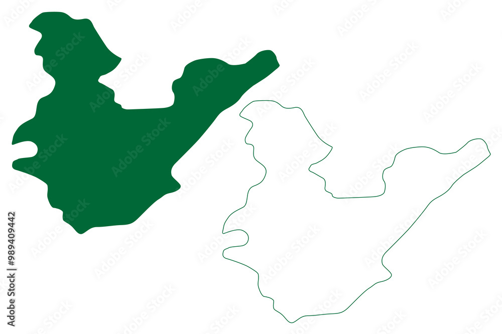 Papum Pare district (Arunachal Pradesh State, Republic of India) map vector illustration, scribble sketch Papum Pare map Papum Pare district (Arunachal Pradesh State, Republic of India) map vector illustration, scribble sketch Papum Pare map