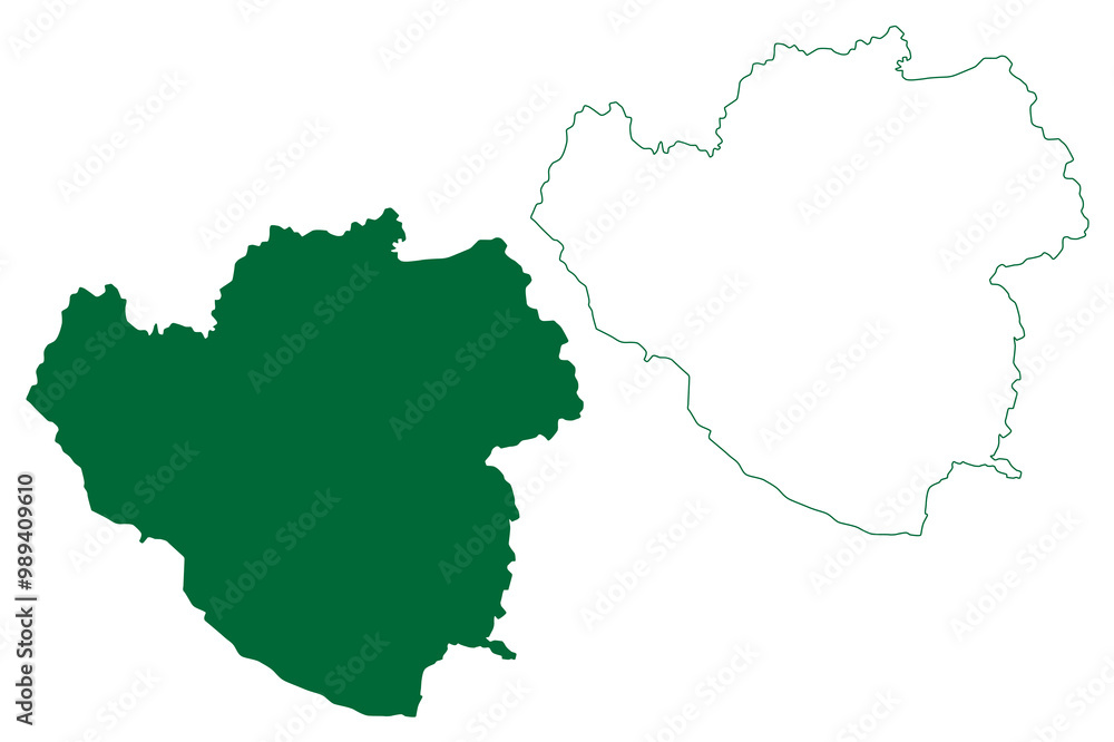 Pauri Garhwal district (Uttarakhand or Uttaranchal State, Republic of India) map vector illustration, scribble sketch Garhwal map Pauri Garhwal district (Uttarakhand or Uttaranchal State, Republic of India) map vector illustration, scribble sketch Garhwal map