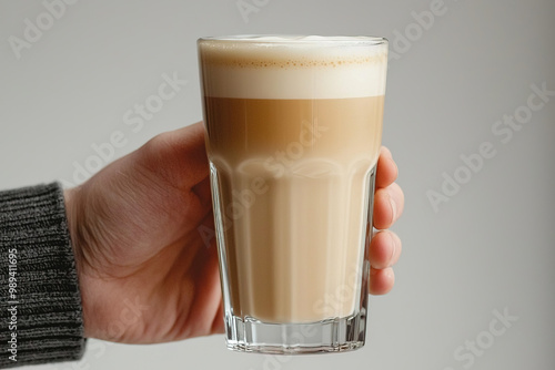Latte Glass On White Backgr...