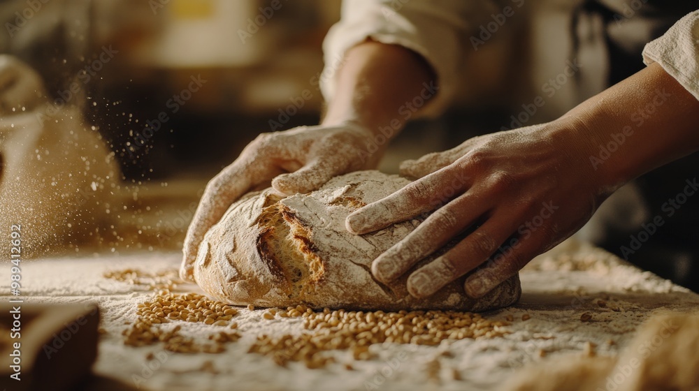 Rustic Bread Making in Artisan Baker Rustic Bread Making in Artisan Baker