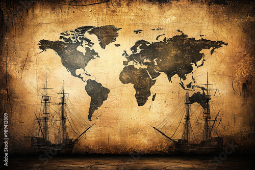 Old World Map Background