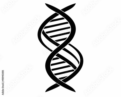 Double Helix silhouette vector,DNA Science file Double Helix vector