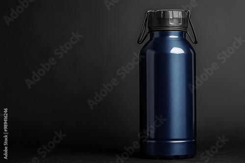 Water Bottle On Black Backg...