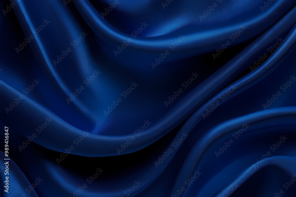 Obraz premium Rich Deep Sapphire Blue Satin Fabric Texture